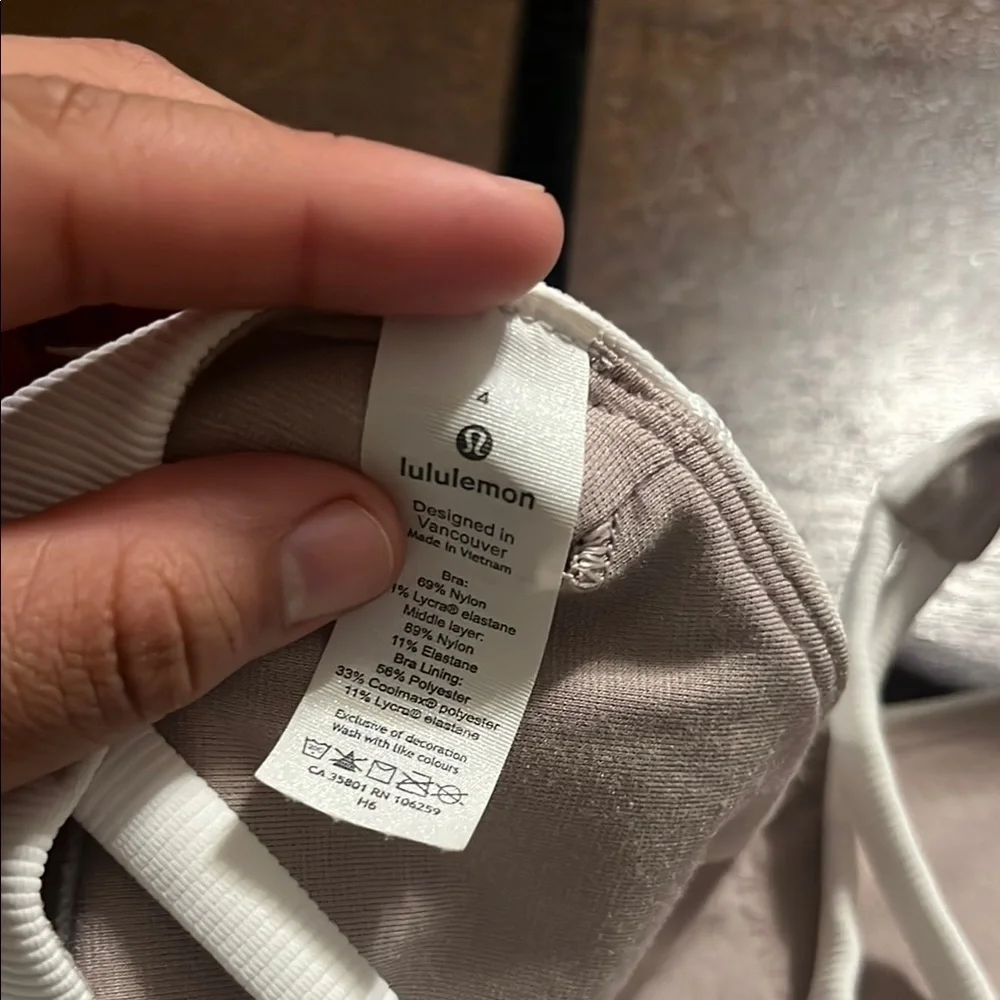 Lululemon Women's White Sports Bra